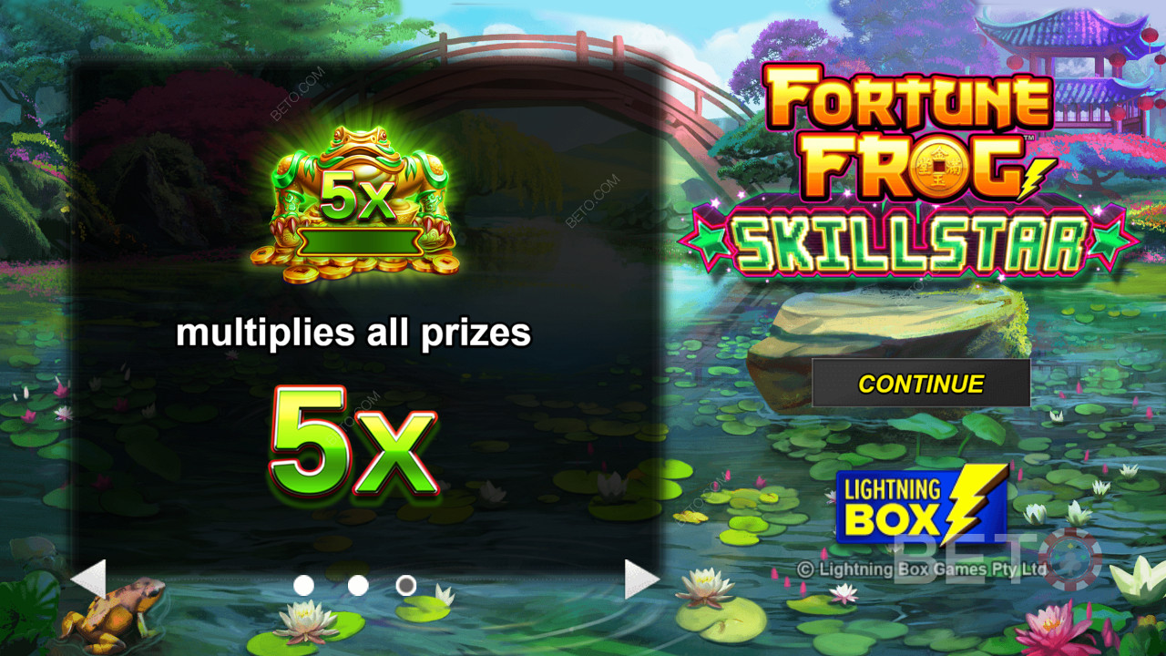 উচ্চ অস্থিরতা Fortune Frog Skillstar গেমে পুরস্কৃত গুণক