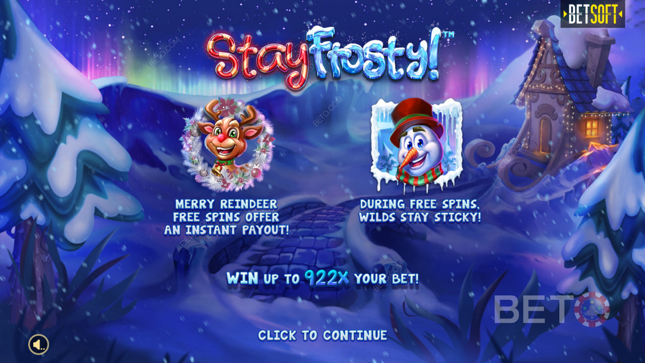 Stay Frosty ইন্ট্রো স্ক্রিন! আনন্দিত রেনডিয়ার ফ্রি স্পিন এবং সর্বোচ্চ 922x আপনার বাজি জয়!