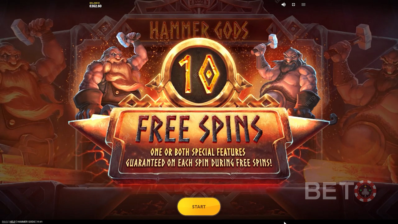 Hammer Gods স্লট মেশিনে 10টি ফ্রি স্পিন উপভোগ করুন