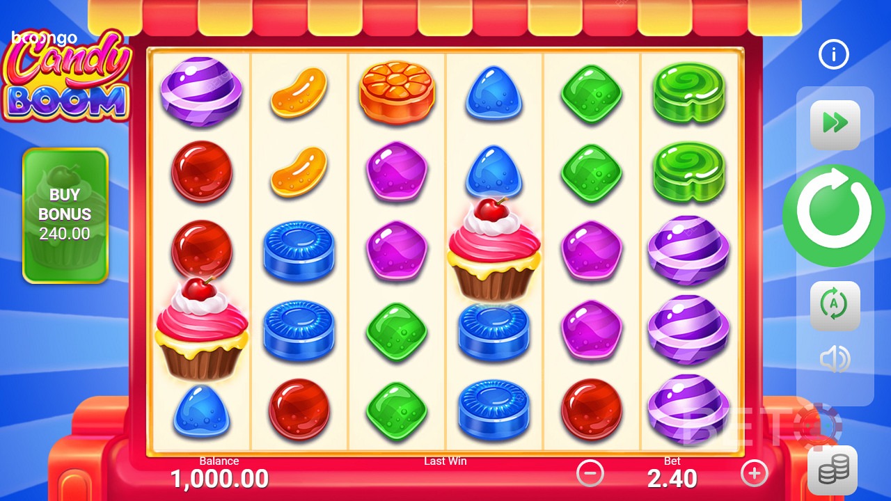 Candy Boom আকর্ষণীয় গ্রাফিক্স এবং রঙের স্কিম