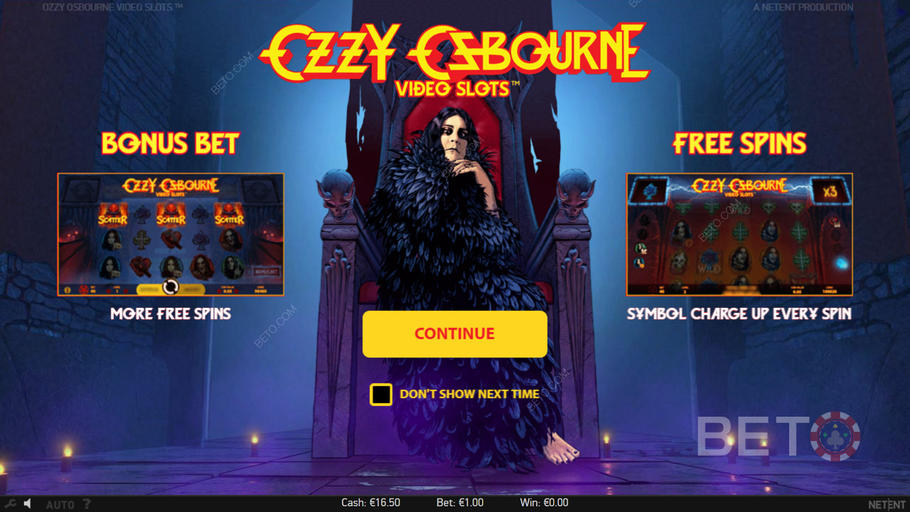 Ozzy Osbourne স্লট মেশিনে বোনাস বেট এবং ফ্রি স্পিন উপভোগ করুন