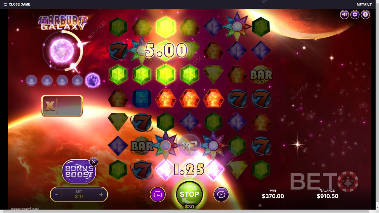 NetEnt দ্বারা Starburst Galaxy-তে ব্যাখ্যা করা বোনাস বৈশিষ্ট্যগুলি