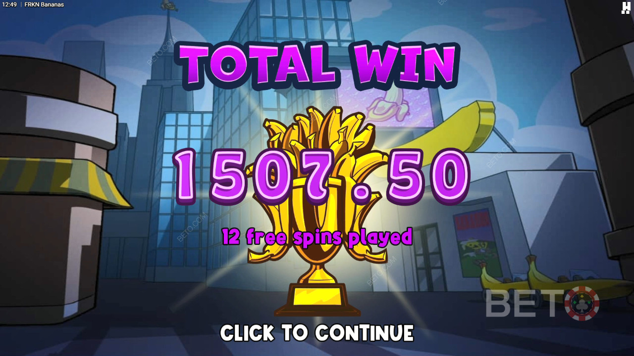 FRKN Bananas অনলাইন স্লটে আপনার বাজি ধরে ১০,০০০ গুণ জিতুন!