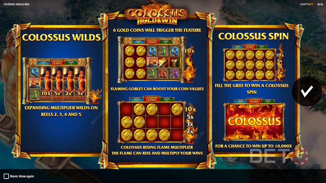 Colossus Wilds, Respins এবং Jackpots উপভোগ করুন Colossus: হোল্ড অ্যান্ড উইন স্লট
