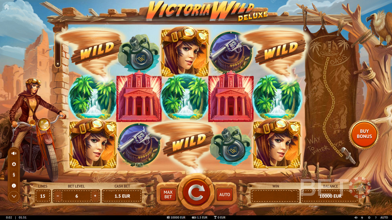 Victoria Wild ডিলাক্স স্লট মেশিনে আপনার 25,000x পর্যন্ত শেয়ার জিতুন
