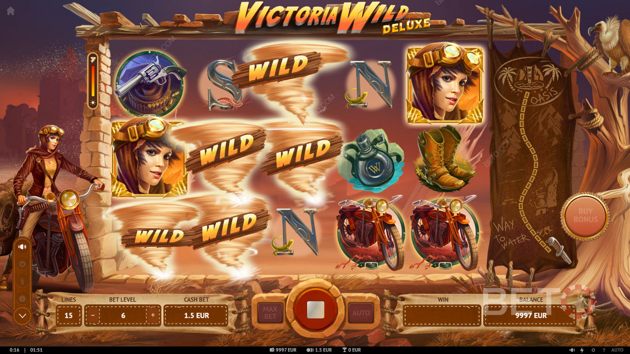 টর্নেডো ওয়াইল্ডস Victoria Wild ডিলাক্স গেমে যেকোন স্পিন এবং রেসপিন ট্রিগার করতে পারে