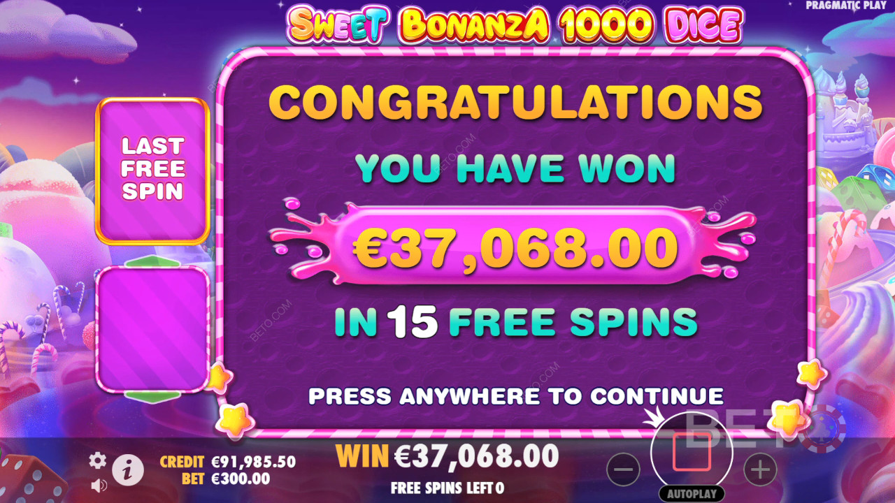 Sweet Bonanza 1000 Dice অনলাইন স্লটে আপনার বাজি ধরে 25,000x জিতুন!