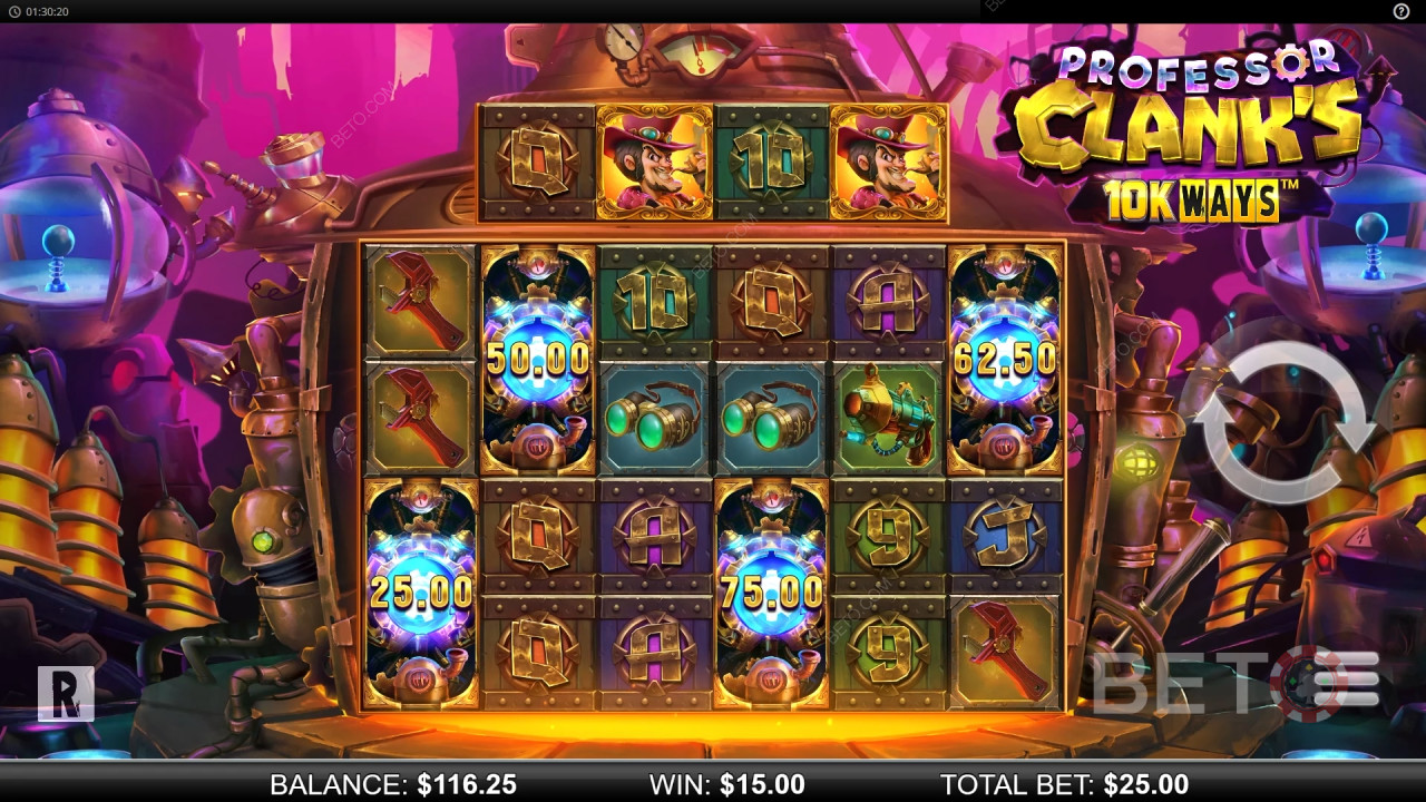 BETO Slots দ্বারা Professor Clank