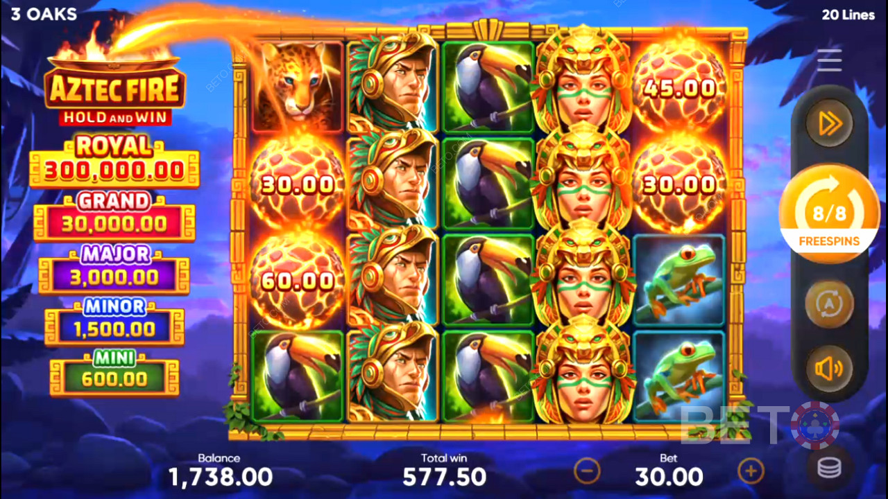 Aztec Fire: Hold and Win ফ্রি খেলুন