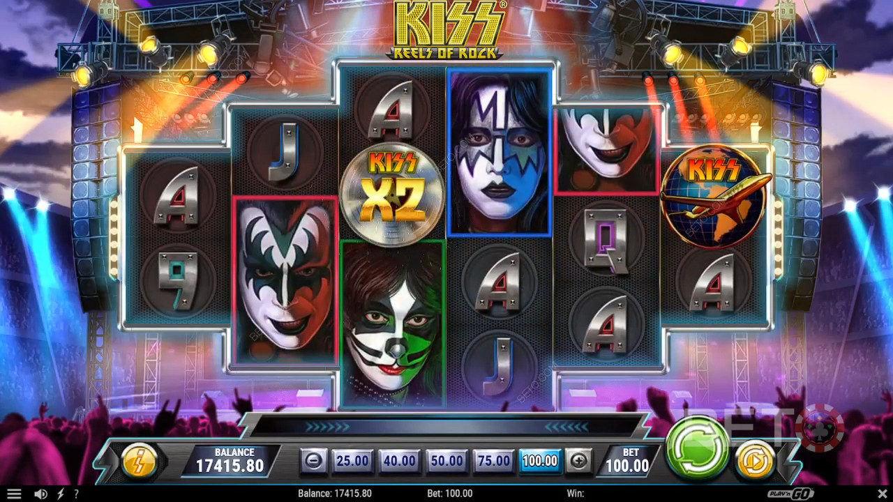 BETO স্লট দ্বারা রক পর্যালোচনার KISS রিল