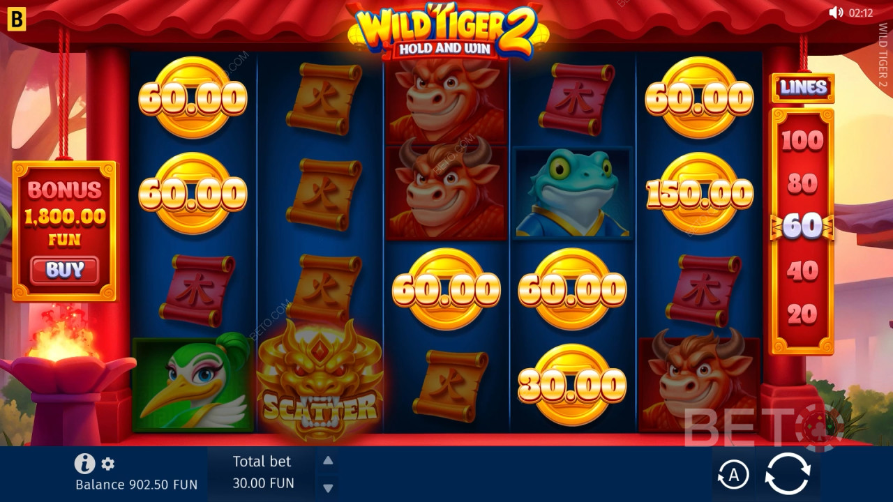 BETO Slots-এর Wild Tiger 2 রিভিউ