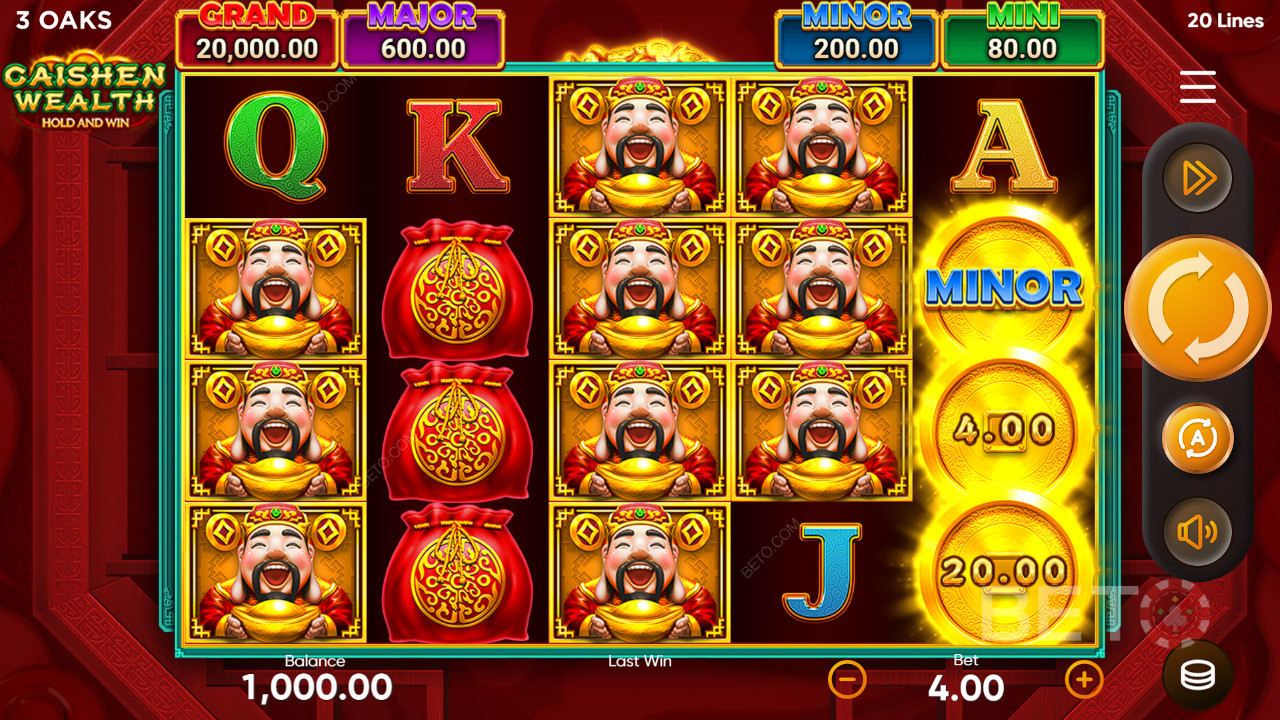 BETO স্লট দ্বারা Caishen Wealth Hold and Win Review