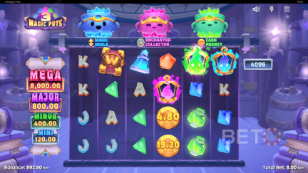 3 Magic Pots স্লট - ফ্রি খেলা এবং রিভিউস (2025)